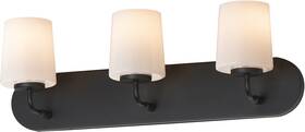 Maxim 12893wtbk 12893wt Durham 3 Light 24 Inch W Bath Vanity - Black