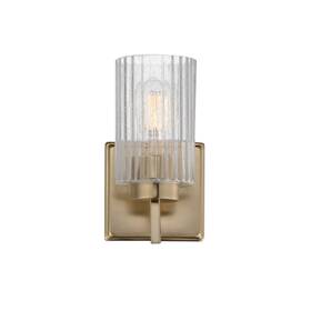 21371crsch Maxim 21371 Rigata 9 Inch Tall Bathroom Sconce - Satin Champagne