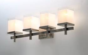 2154lnsn Maxim Lighting 4-light Tetra Modern Bathroom Vanity Lights Satin Nickel Fixtures