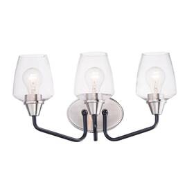 26122clbksn Maxim Lighting Goblet Bathroom Vanity Light Black/satin Nickel