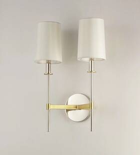 32392ofsbrpn Maxim Lighting Uptown 2-light 20 Inch T Wall Sconce 32392of - Satin Brass And Polished Nickel