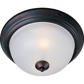 5842ftoi Maxim Lighting Essentials 3-light Flush Mount Oil Rubbed Bronze New