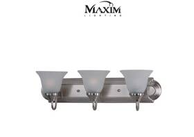 8013mrsn Maxim Lighting Essentials - 24 Inch Bathroom Vanity 3 Bulb Satin Nickel A12 8013mrsn Maxim Lighting Essentials - 24 Inch Bathroom Vanity 3 Bulb Satin Nickel A12