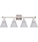 11079ftsn Maxim Nickel Lighting 4-light Satin Frosted Brentwood Glass Vanity