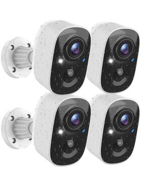 Gj-cg6-20w Maxiviz Security Cameras Wireless Outdoor 4 Pack Battery Powered For Home