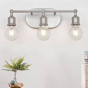 Usnc-3lvl-bn-1 Maxvolador Bathroom Vanity Light 3-light Brushed Nickel Lighting Fixture Modern