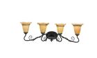 Mbat8604kg Quoizel Montebello Amber Glass Kingsley Finish Bath Bar Lights