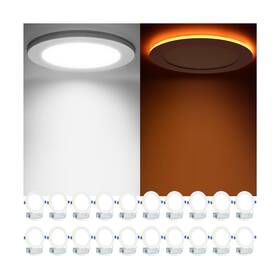 Mgd-lrcnl-12x-etl-5cct-20p Meconard 20 Pack 6 Inch 5cct Led Recessed Ceiling Light With Night 270