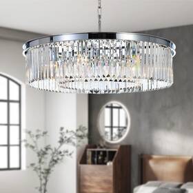 Ml85051-550mm-l Meelighting Crystal Chrome Chandelier Modern Chandeliers Lighting Pendant Ceiling Light F