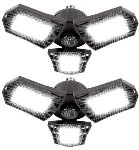 Megrezo 689323641857 Led Garage Lights - 6000 Lumen 6500k Daylight 60w Three Leaf Ceil