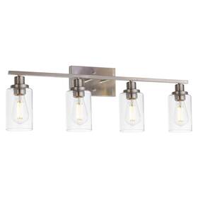 450-4w-sn Melucee Bathroom Light Fixtures Brushed Nickel 4 Heads Modern Vanity Lights Wall Scon