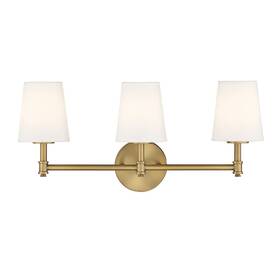 M80051nb Meridian M80051 3 Light 24 Inch W Bathroom Vanity - Brass M80051nb Meridian M80051 3 Light 24 Inch W Bathroom Vanity - Brass