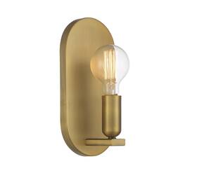Meridian M90059nb M90059 12 Inch Tall Wall Sconce - Brass