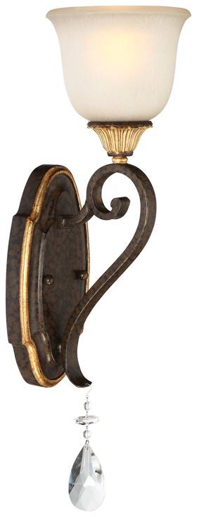 N1461-652 Metropolitan Chateau Nobles 1 Light 6 Inch W Bathroom Wall - Bronze
