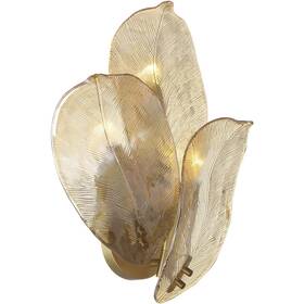 N2213-a-732 Metropolitan Orchid Wall Sconce Light In Amber Handmade Glass