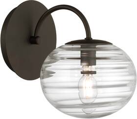 N3501-860 Metropolitan N3501 Lenora 8 Inch Tall Bathroom Sconce - Bronze
