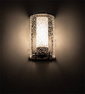 128344 Meyda Tiffany Cilindro 11 Inch Tall Wall Sconce - Chrome 128344 Meyda Tiffany Cilindro 11 Inch Tall Wall Sconce - Chrome