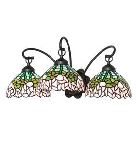 263239 Meyda Tiffany 3 Light 11 Inch Tall Wall Sconce - Multicolor