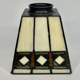 48191 Meyda Tiffany Diamond Mission 7 Inch Light Stained Glass Sconce Lamp Shade