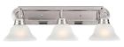 1097009 Millbridge Satin Bathroom 3-bulb Nickel Light Id