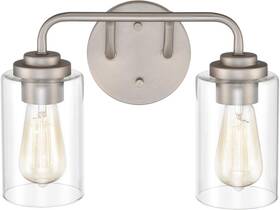 40022-sn Millennium Lighting 2 Light Vanity Satin Nickel/clear