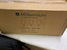 1493-sn Millennium Lighting Natalie 3-light 24 Inch Vanity Light - Satin Nickel