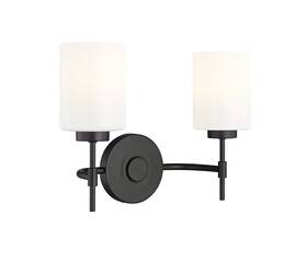19602-mb Millennium Lighting 19602 Keylee 2 Light 16 Inch W Vanity - Black