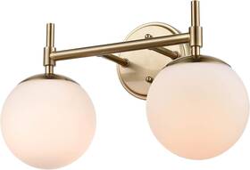 30302-mg Millennium Lighting Bathroom Vanity Light Gold Dimmable Opal Two 30302mg