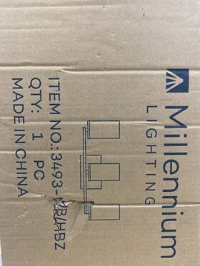 3493-mb Millennium Lighting 3493-mb/hbz Pasadena 3-light 24 Inch Wide Vanity Light - Matte B