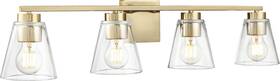 64004-mg Millennium Lighting 64004 Strayhan 4 Light 31 Inch W Vanity - Gold