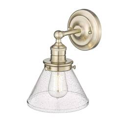 Millennium Lighting 842639036988 Eyden 7.875 1-light Gold Wall Sconce With Clear Seedy Shade