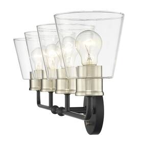 9134-mb Millennium Lighting 9134-mb/mg Matte Black Modern Gold Four Light Vanity From The Cameron Collection 9134-mb Millennium Lighting 9134-mb/mg Matte Black Modern Gold Four Light Vanity From The Cameron Collection