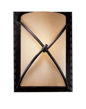 1972-138 Minka Lavery Aspen 1-light 12.5 Inch T Wall Sconce Rustic Scavo Glass