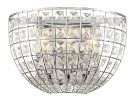 2370-77 Minka Lavery Palermo 3 Light 8 Inch Wall Sconce Chrome With Crystal Accents