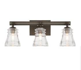 Minka-lavery 2733-709 Graham Avenue 3 Light 22 Inch Wide Bathroom Vanity Smoked Iron