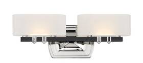 3012-572-l Minka Lavery - Drury 17.38 Inch 16w 2 Led Bath Vanity-coal/polished Nickel