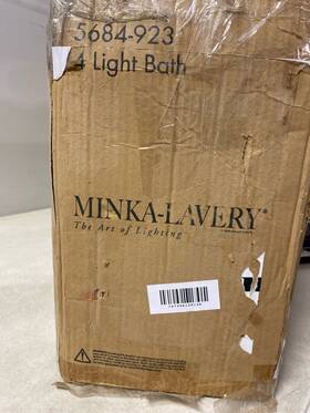 5684-923 Minka Lavery Barwell Vanity 4 St58 Sockets Oxidized Aged Brass No Bu