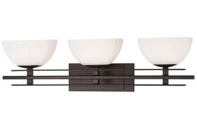 6273-172-pl Minka Lavery Lineage Iron Oxide 3 Light Bathroom Vanity Wall Venetian Glass