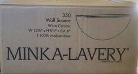 Minka Lavery 747396002590 350 White 1-light 12 Inch W Wall Washer Sconce Shade Ceramic