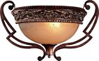 5950-126 Minka Wall Glass Two Lighting Lavery 100w Belcaro Walnut Sconce