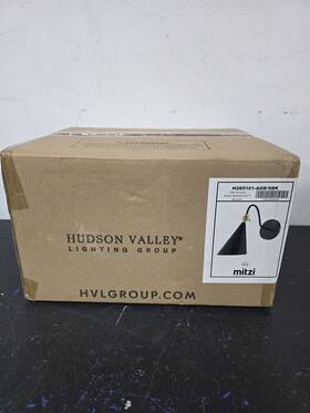 H285101-agb Mitzi H285101-agb/sbk Hudson Valley Lupe Wall Sconce 1 Light Transitional 12 Inch Tall 6.25 Wid