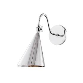 H285101-pn Mitzi Hudson Valley Lighting Lupe 1-light Wall Sconce In Polished Nickel Finish