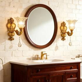 Mixl 768799645733 Set Of 2 Crystal Wall Sconces 2-light French Modern Hallway Lighting