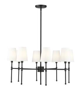 16108-mb Ml Lighting Adorra 30 Inch Wide 8-light Chandelier - Matte Black