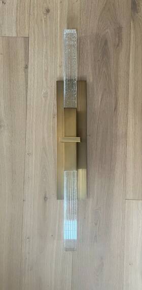 Ws-30835-ab Modern Forms Cinema 35 Inch Led 2 Light Wall Sconce/3500k Aged Brass -