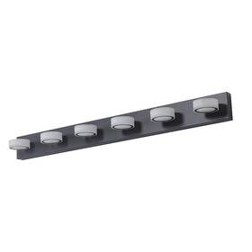 Vl-lm-4505-c Modern Habitat Prism 45 Inch 6-light Acrylic Black Led Vanity Light With Bathroom
