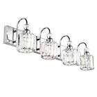 Modern Led Crystal Bathroom Vanity Lights 4lights Stainless Steel