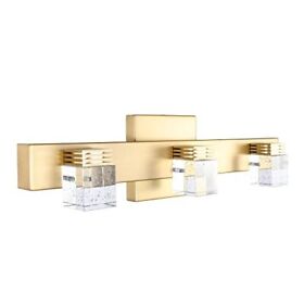 Modern Square Crystal Led Lamp Black Bathroom Vanity Lights Wall Lighting