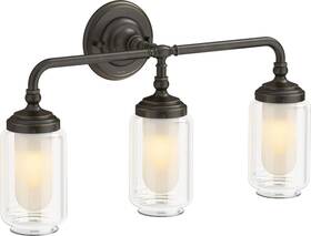 K-32806-sc03-bzl Moen Kohler Artifacts Triple Sconce In Oil Rubbed Bronze