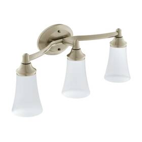 Yb2863bn Moen Eva Wall Mounted 3-globe Bath Light Brushed Nickel New